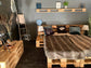 Pallet Bed 240 x 200 cm | 80 x 120 cm A-keus europallets - Online-Pallets.nl