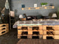 Pallet Bed 240 x 200 cm | 80 x 120 cm B-keus europallets - Online-Pallets