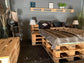 Pallet Bed 240 x 200 cm | 80 x 120 cm B-keus europallets - Online-Pallets