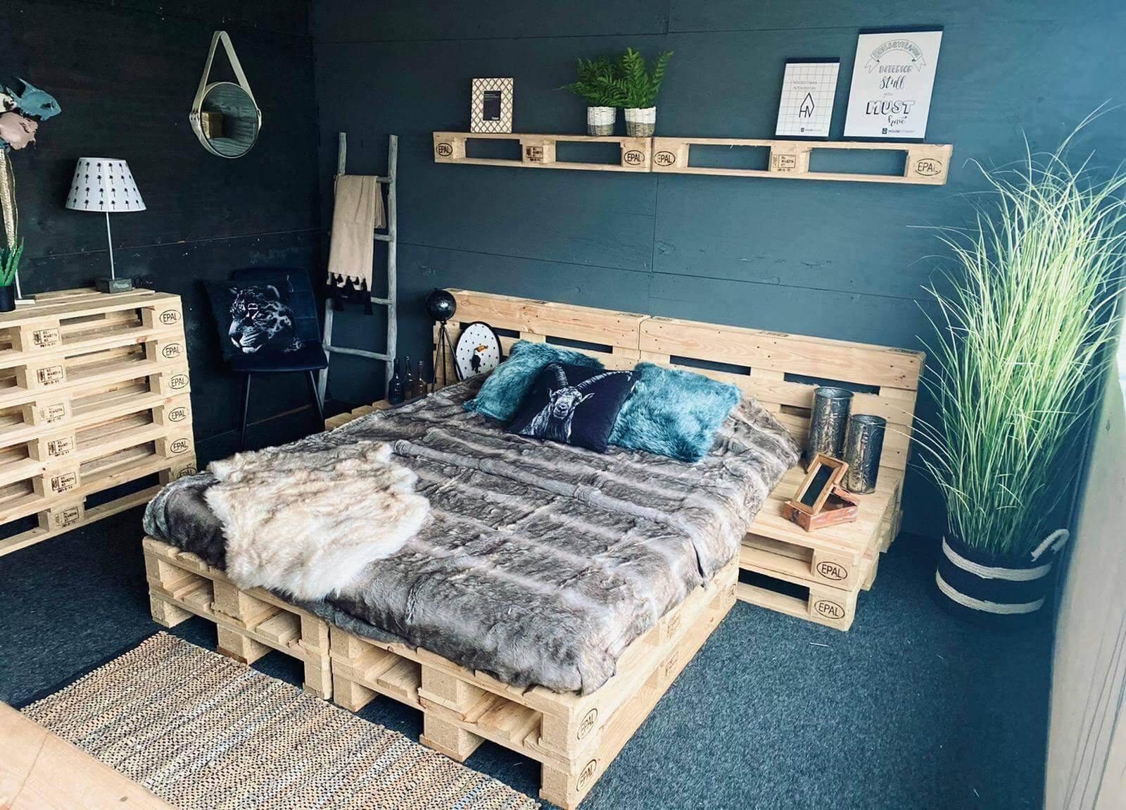 Pallet Bed 2 Hoog 200x160cm Nieuw - Online-Pallets